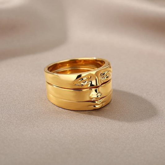 Eye Rings For Women Gold Plated Vintage Fac