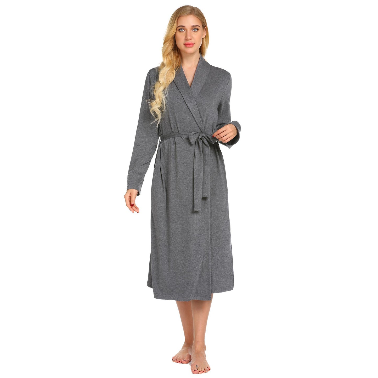 Milk Silk Pocket Bathrobe Pajamas Women