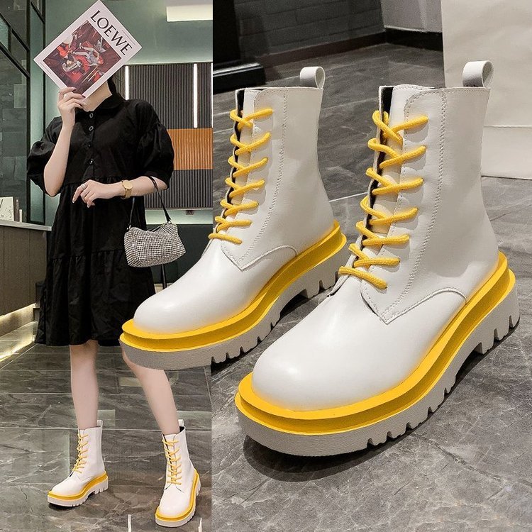 Korean style lace-up boots