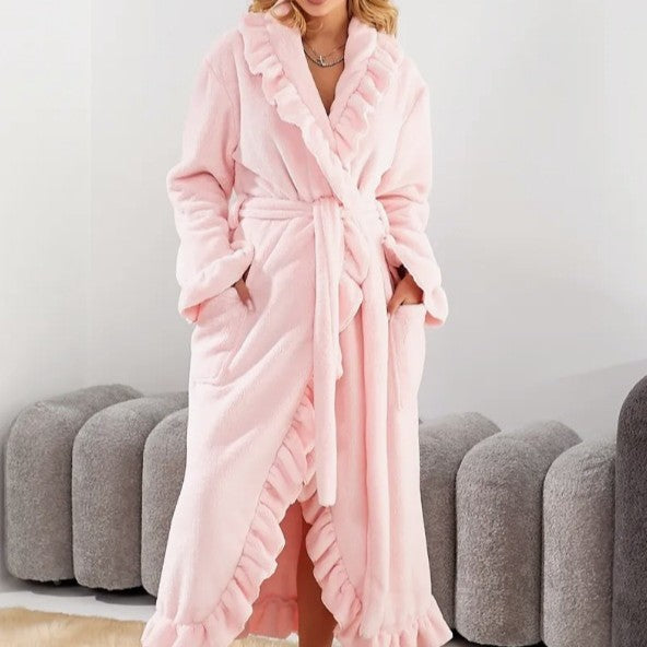 Personalized Women's Thermal Flannel Bathrobe