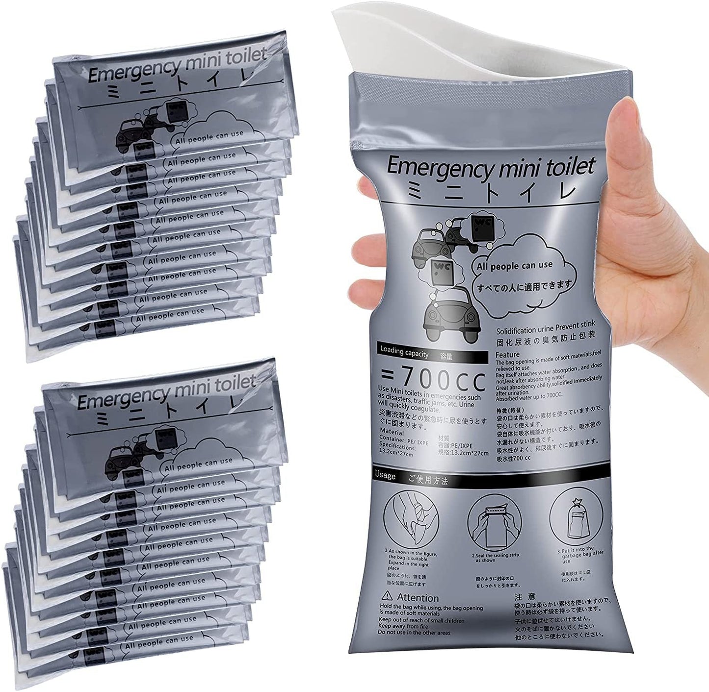 Disposable Portable Car Emergency Urine Bag Survival Dog