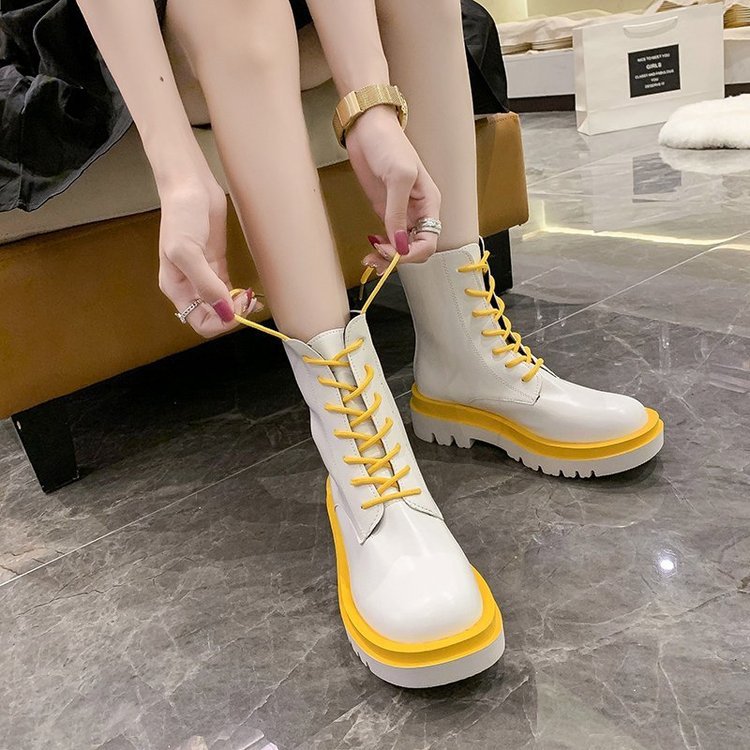 Korean style lace-up boots