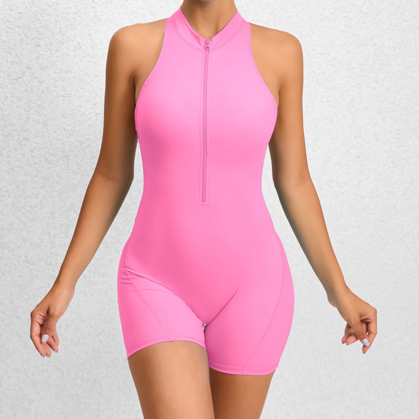 Women's Tight Zipper Yoga Bodysuit