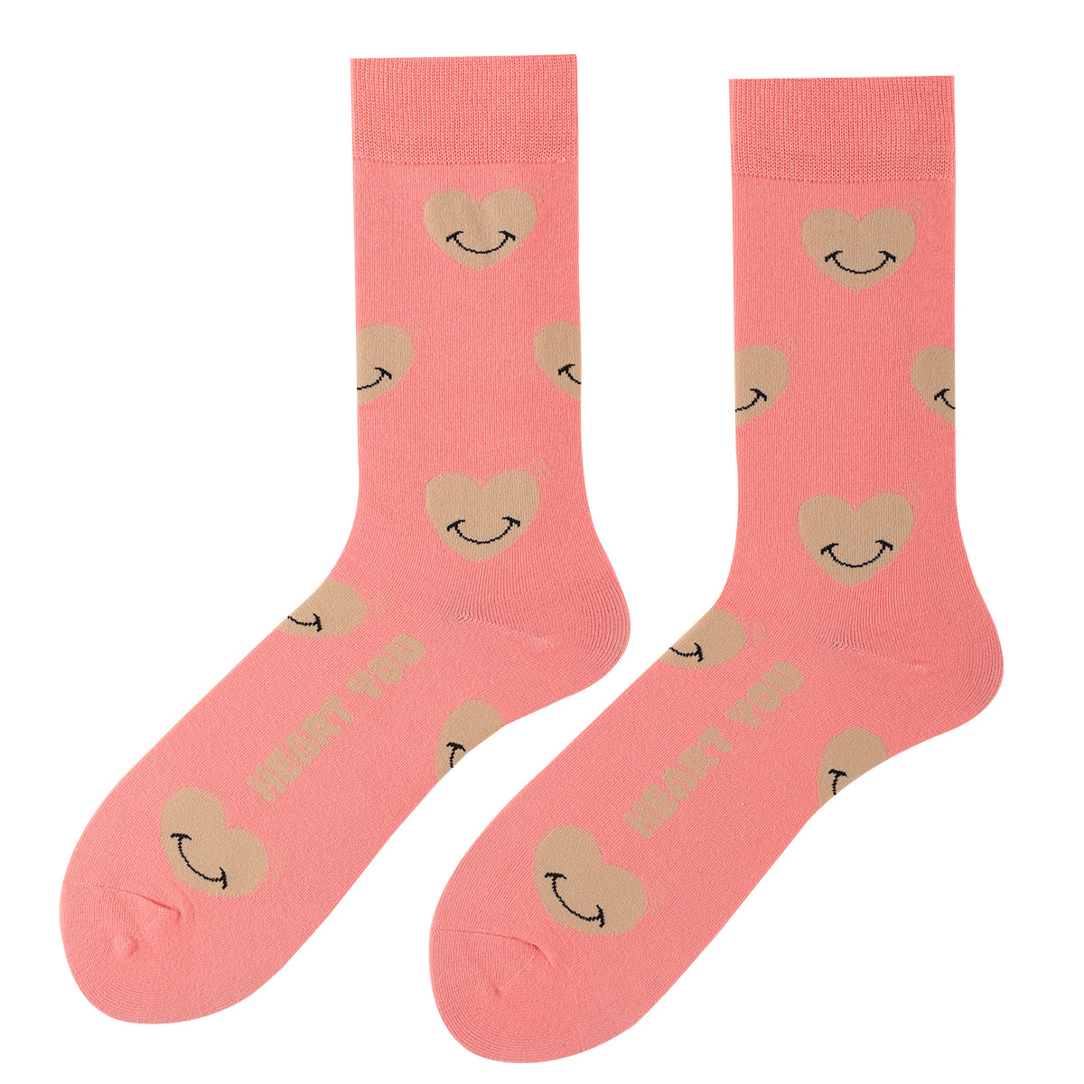 Trending Valentine's Day Gift Item 2 Pairs Of Mid-Calf Cotton Socks For Couples Unisex Soft And Cozy Design