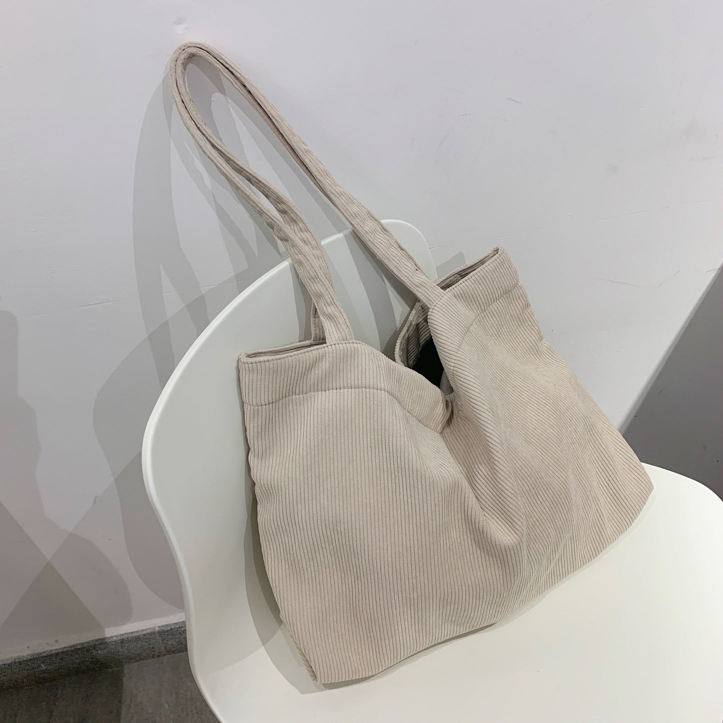 Corduroy Shopper Womens Handbag