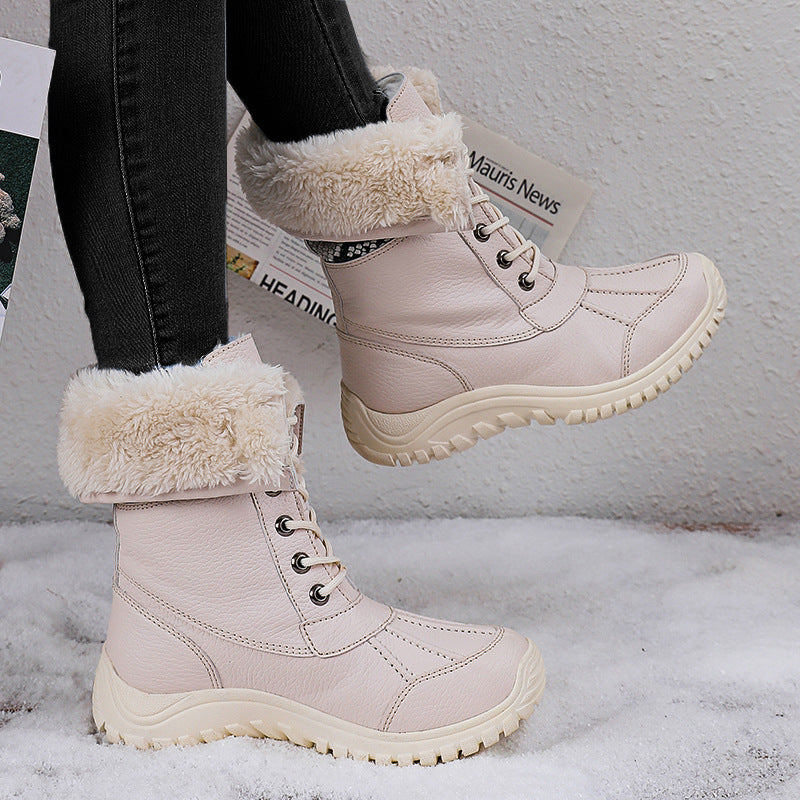 Children's Waterproof And Non-slip Fur Snow Boots