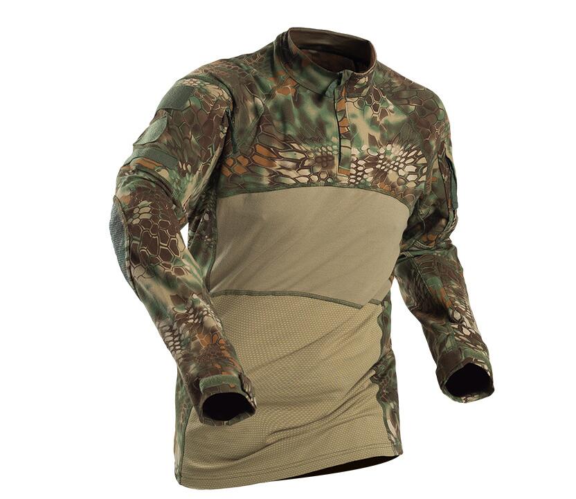Tactical Shirt Long Sleeve Top Camo Airsoft Outdoor Sports Combat Shirt Survival Dog