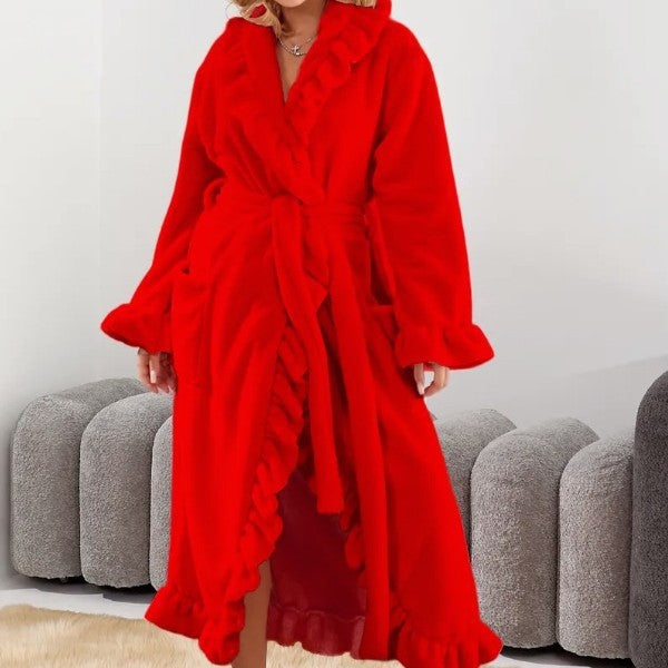 Personalized Women's Thermal Flannel Bathrobe