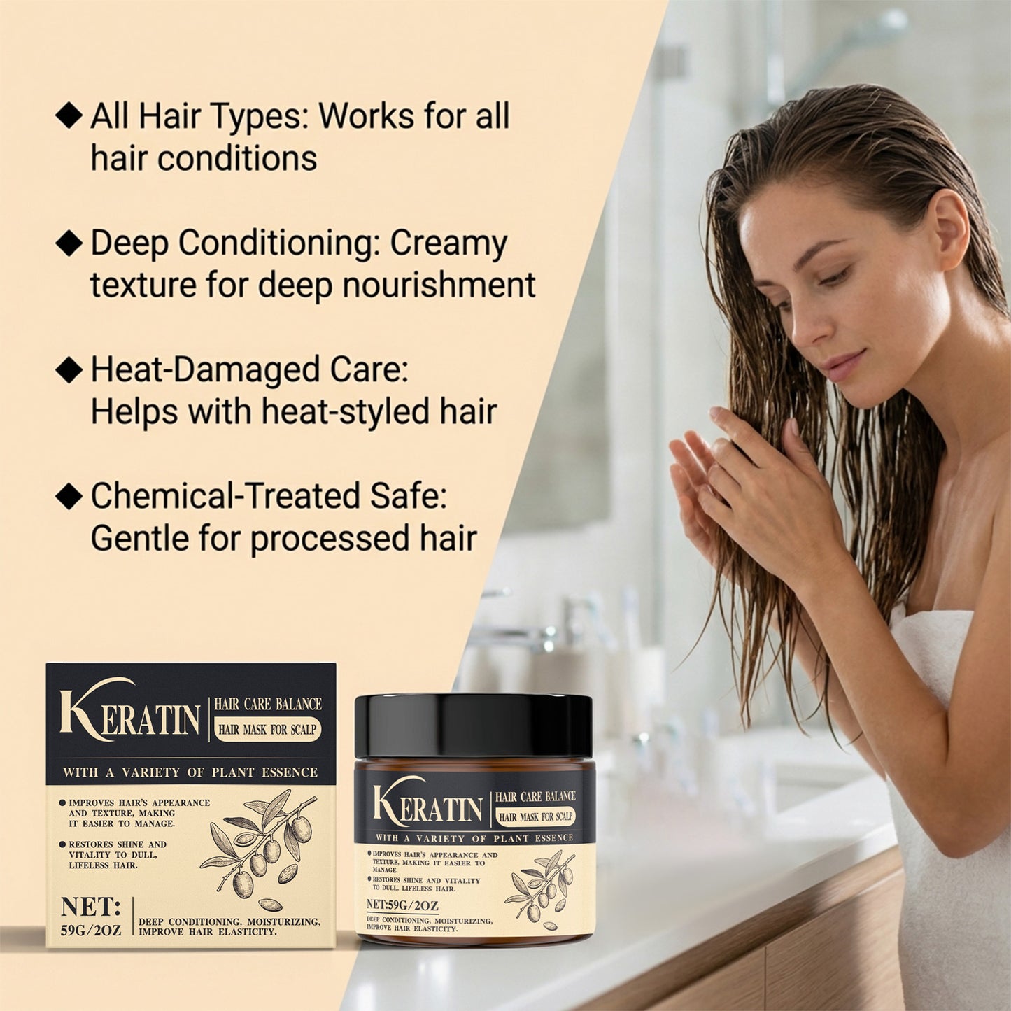 Keratin Hair Treatment Mask