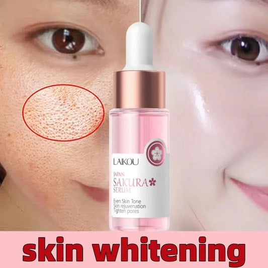 Sakura Whitening Face Serum Fade Fine Lines Anti Aging Tighten Pores Improve Melanin Pigment Dull Moisturizer Brighten Skin Care Survival Dog