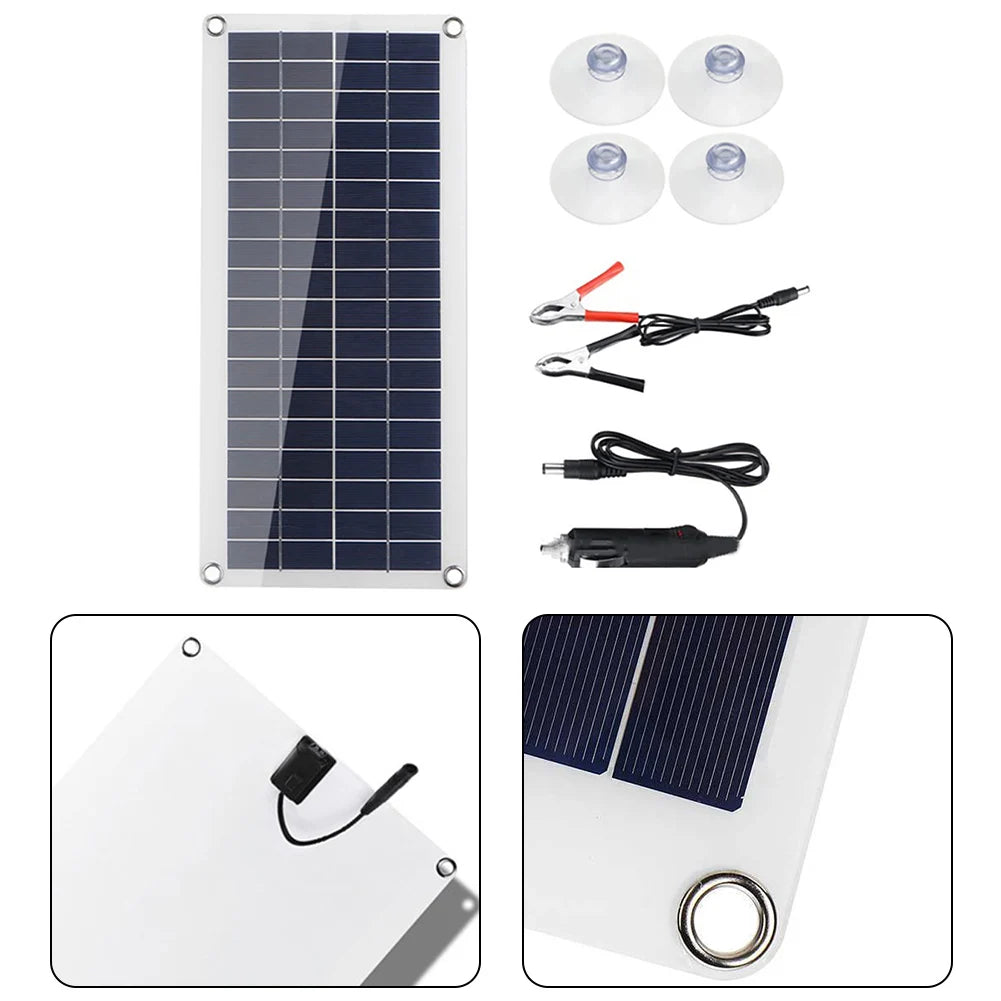 50W 12Volt Solar Panel Kit Survival Dog