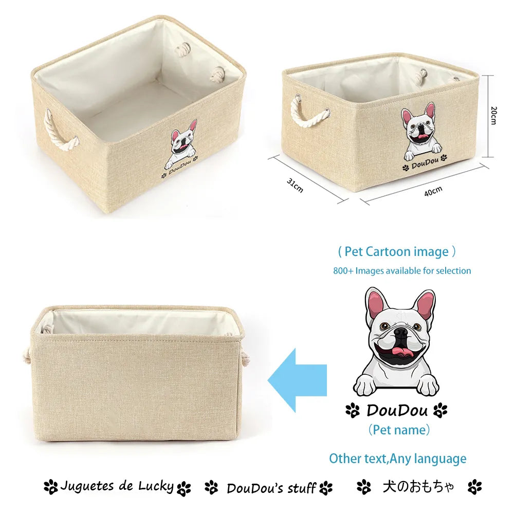 Personalized Dog Toy Basket Survival Dog