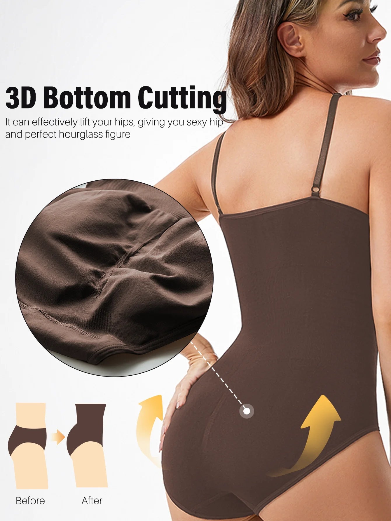 Women's Sexy Shapewear Seamless Slimming Butt Lifter Full Body Shaper Smooth Out Bodysuit Open Crotch High Elastic Body Suits Survival Dog