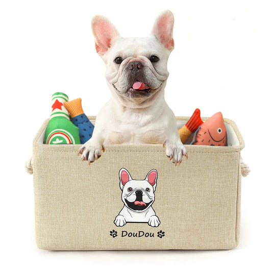 Personalized Dog Toy Basket Survival Dog
