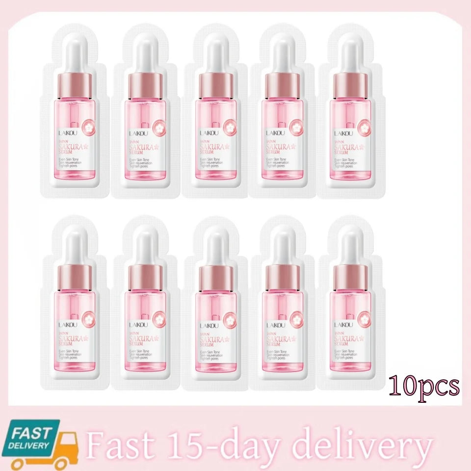 Sakura Whitening Face Serum Fade Fine Lines Anti Aging Tighten Pores Improve Melanin Pigment Dull Moisturizer Brighten Skin Care Survival Dog