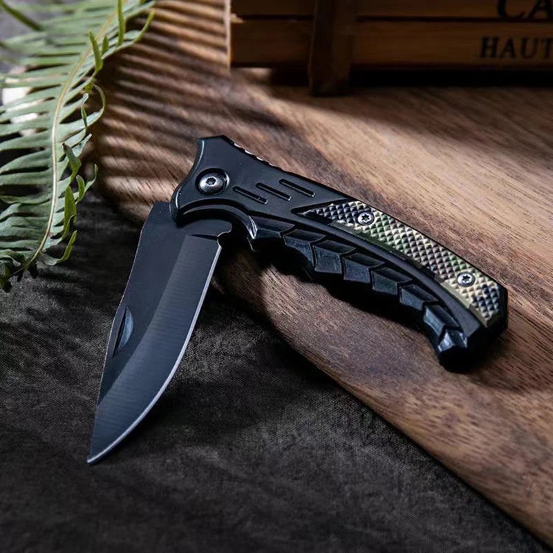 Camping Survival Stainless Steel Folding Knife Survival Dog