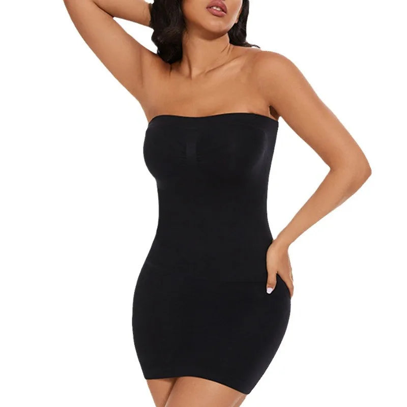 New Summer Seamless Shapewear Slips For Under Dresses Women Smooth Dress Slips Body Shaper Tummy Control Slip Slimming Cami Slip Survival Dog