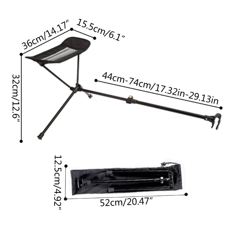 Portable Folding Camping Chair with foot rest Survival Dog