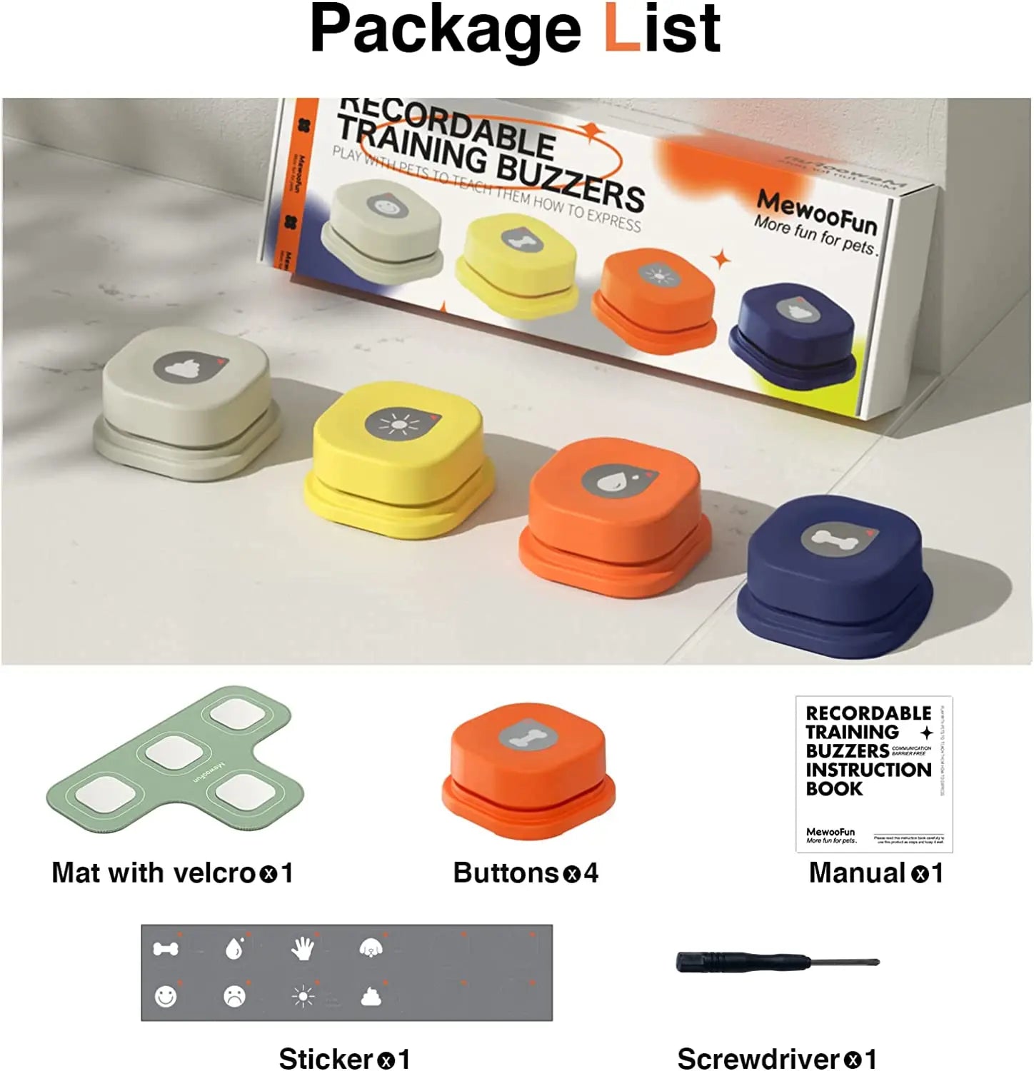 Interactive Dog Recording Button Survival Dog