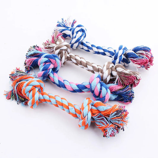 Puppy Dog Cotton Linen Braided Bone Rope Survival Dog