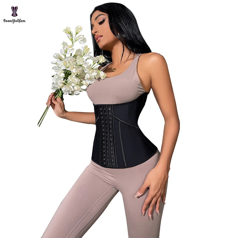 Plus Size 3 Hooks 21 Steel Boned Waist Cincher Sheath Slimming Belt Women Shapers Perforated Latex Waist Trainer Corset  762# Survival Dog