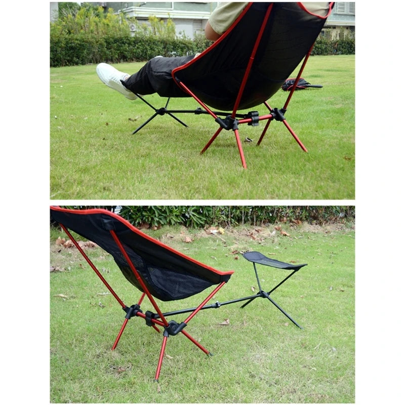 Portable Folding Camping Chair with foot rest Survival Dog