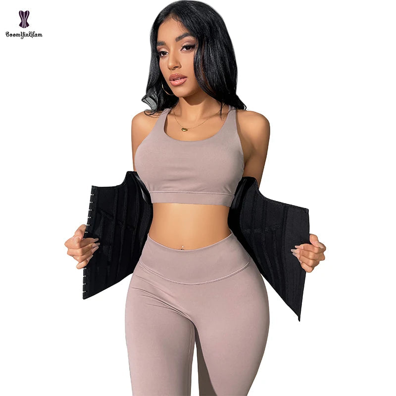 Plus Size 3 Hooks 21 Steel Boned Waist Cincher Sheath Slimming Belt Women Shapers Perforated Latex Waist Trainer Corset  762# Survival Dog