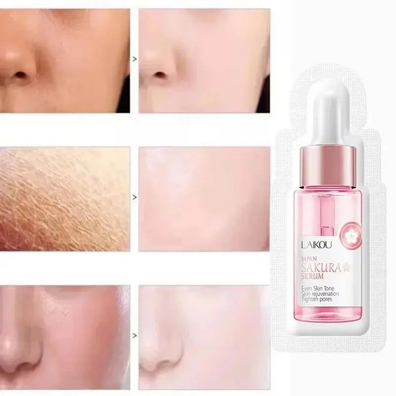 Sakura Whitening Face Serum Fade Fine Lines Anti Aging Tighten Pores Improve Melanin Pigment Dull Moisturizer Brighten Skin Care Survival Dog