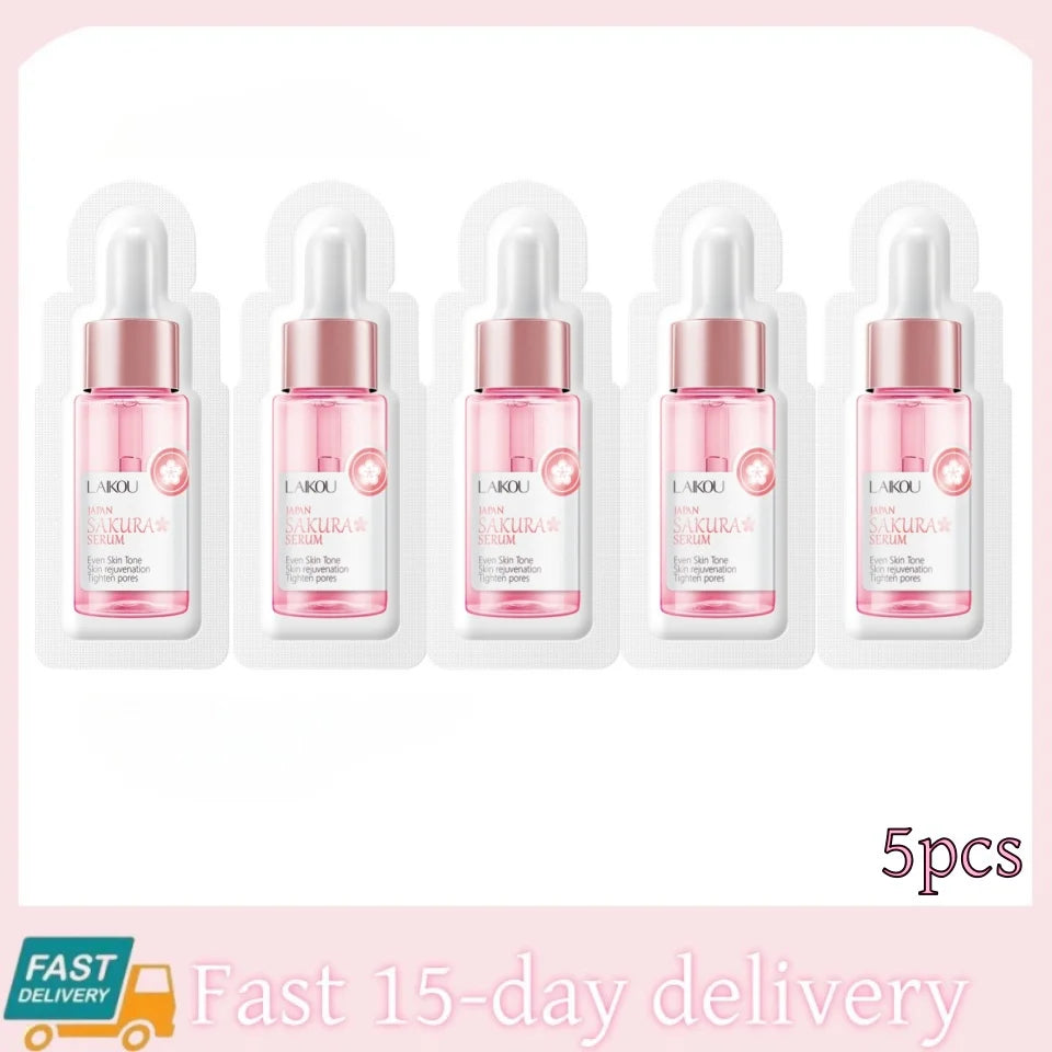 Sakura Whitening Face Serum Fade Fine Lines Anti Aging Tighten Pores Improve Melanin Pigment Dull Moisturizer Brighten Skin Care Survival Dog