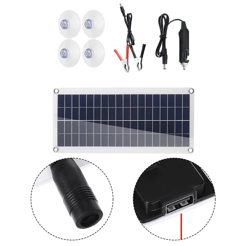 50W 12Volt Solar Panel Kit Survival Dog