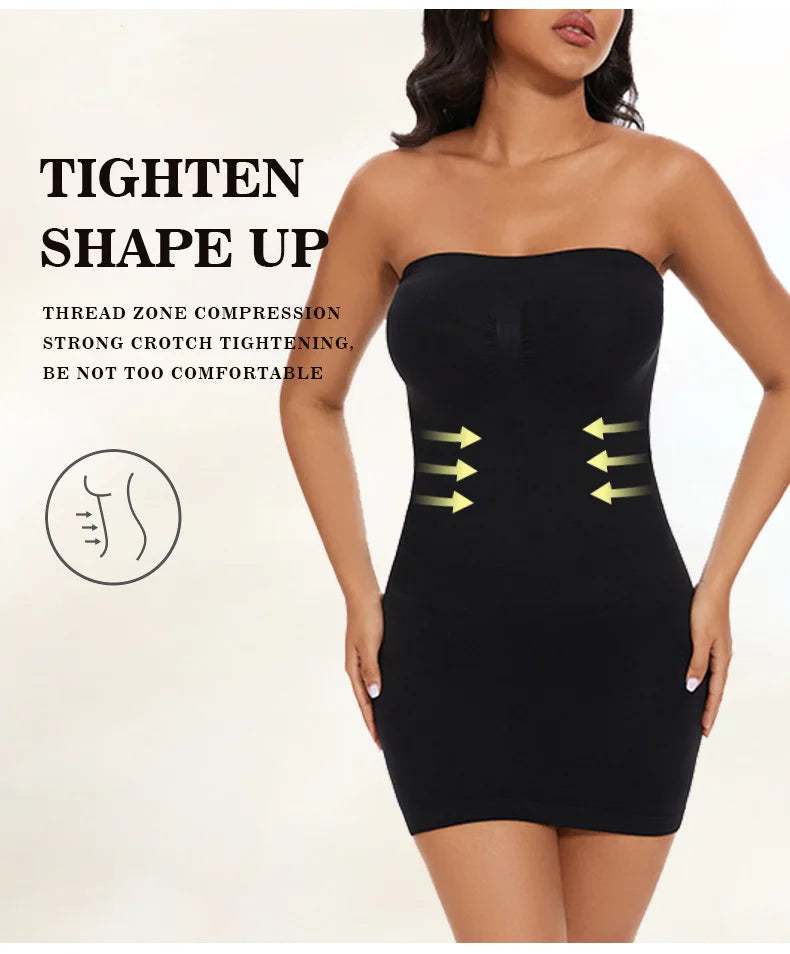 New Summer Seamless Shapewear Slips For Under Dresses Women Smooth Dress Slips Body Shaper Tummy Control Slip Slimming Cami Slip Survival Dog