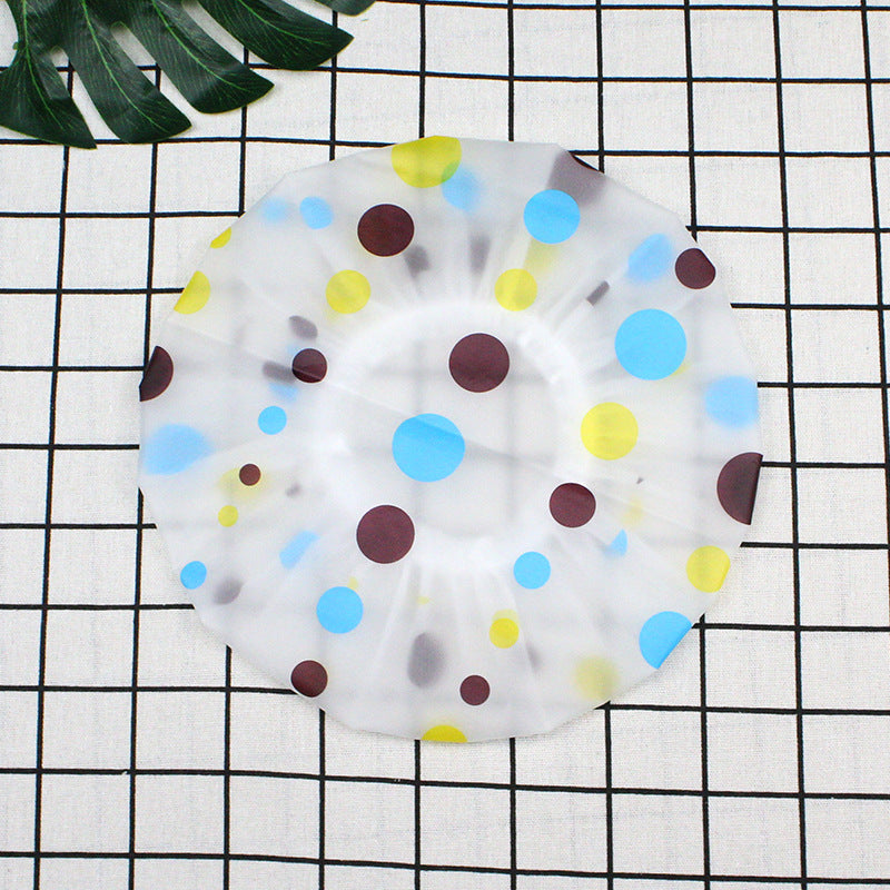 Hotel Plastic Peva Waterproof Bow Printing Female Shower Cap