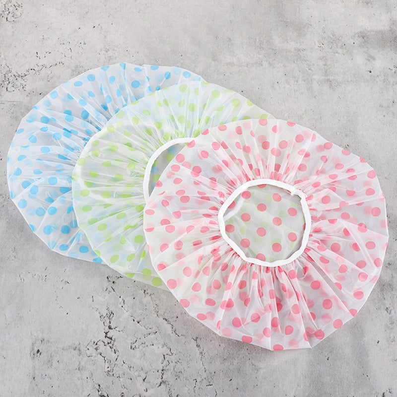 Household Cute Long Hair Waterproof Bath Shower Cap