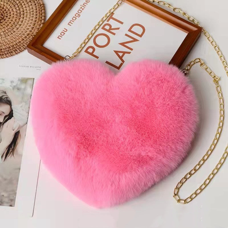 Plush Chain Love Bags For Women