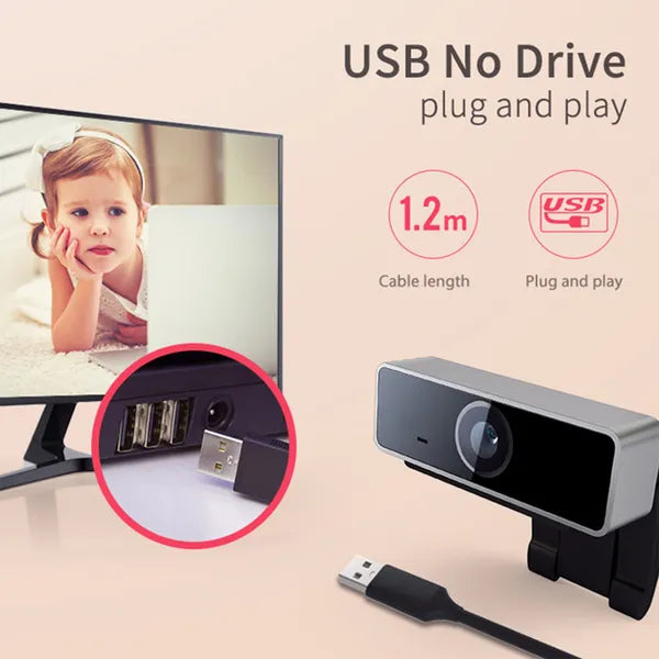 FHD 1080P Webcam USB PC Computer Webcam Auto Focus With Microphone 60-Degree Widescreen Desktop Laptop Webcam Live Streaming Webcam