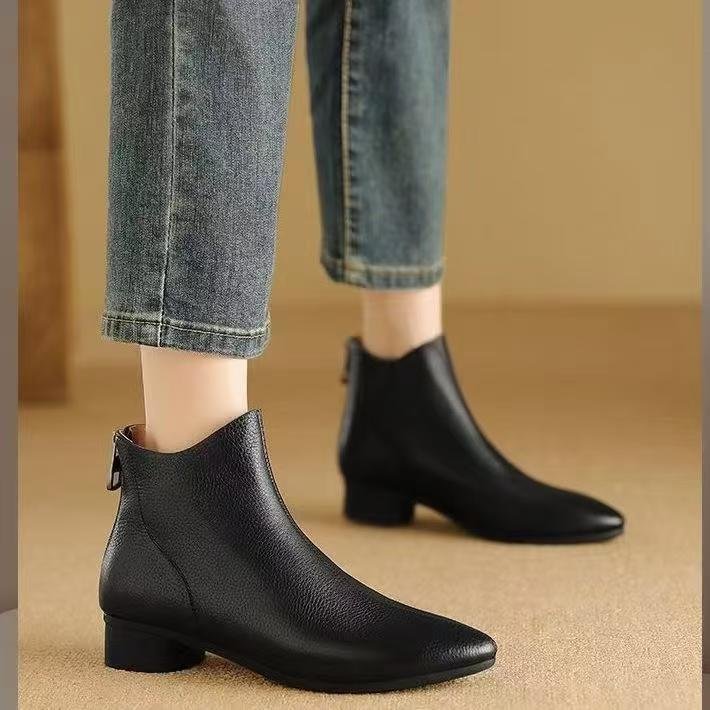 Women's Thick Bottom Vintage Martin Boots Women's Mid-calf Soft Bottom Wholesale