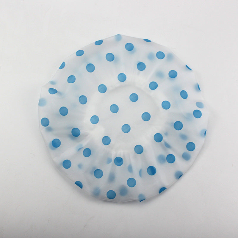 Hotel Plastic Peva Waterproof Bow Printing Female Shower Cap