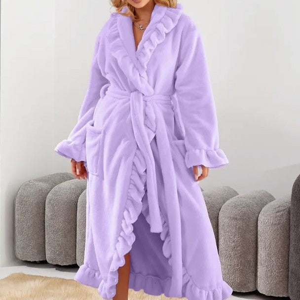 Personalized Women's Thermal Flannel Bathrobe