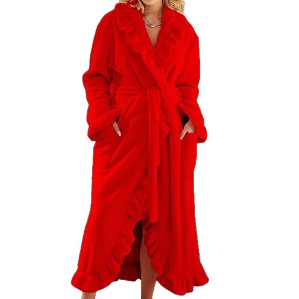 Personalized Women's Thermal Flannel Bathrobe
