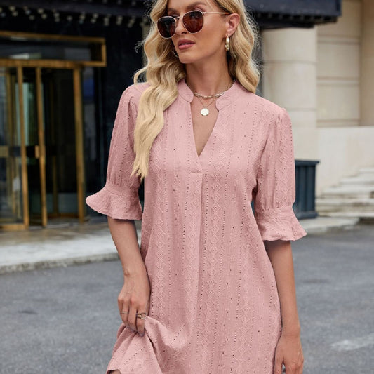Casual Bell Sleeve Dress Women
