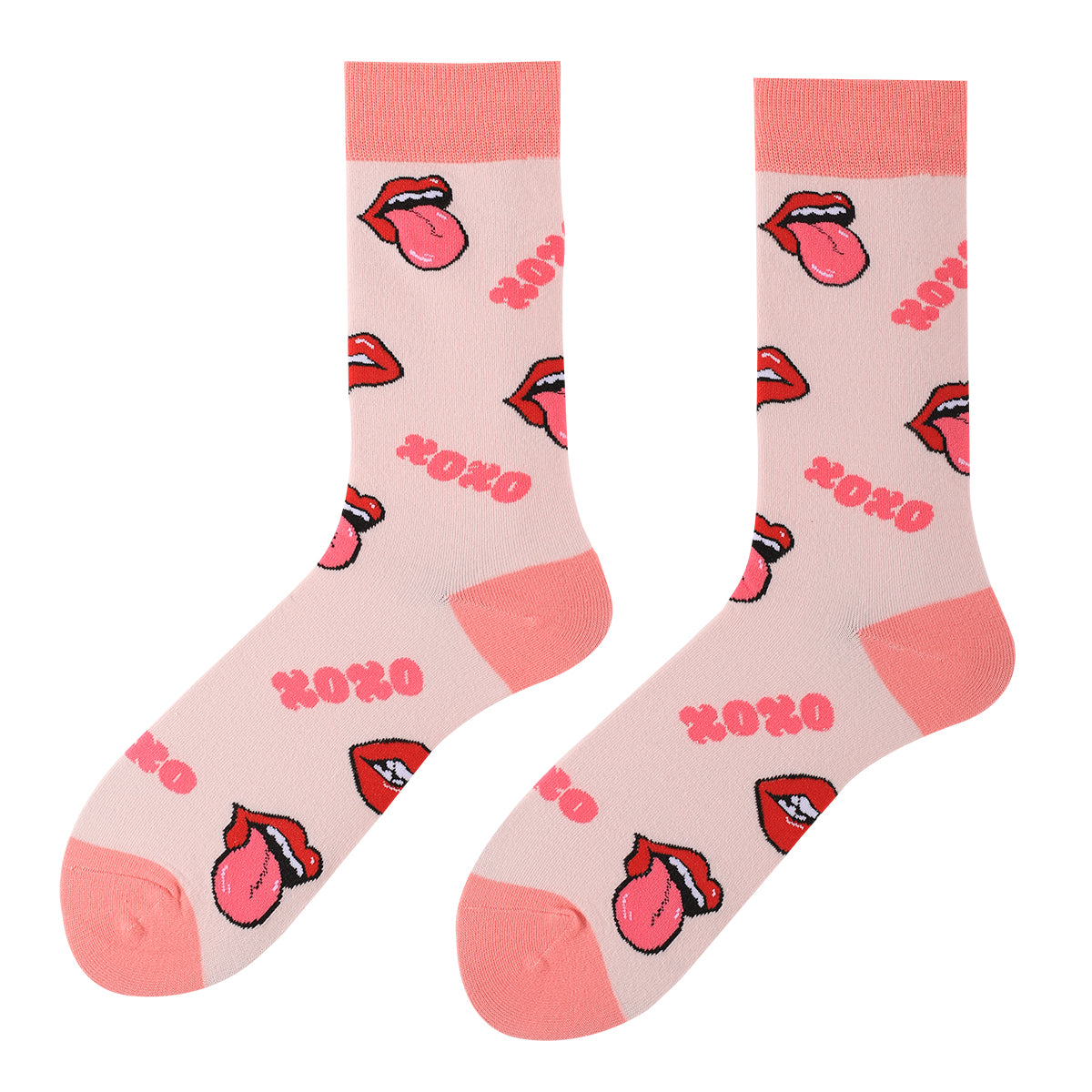 Trending Valentine's Day Gift Item 2 Pairs Of Mid-Calf Cotton Socks For Couples Unisex Soft And Cozy Design