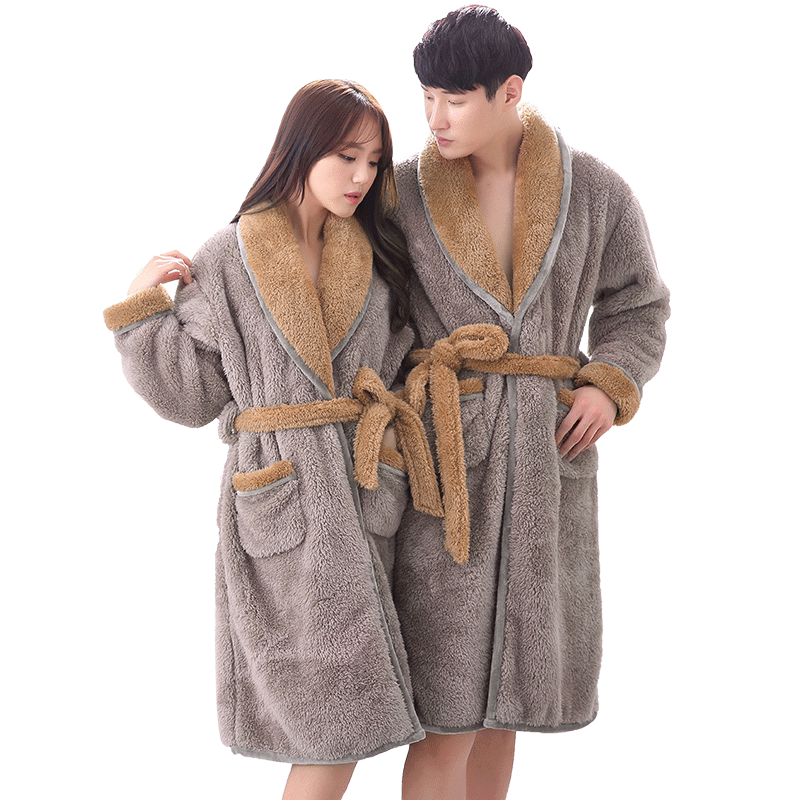 Nightgown Women Autumn And Winter Coral Velvet Bathrobe