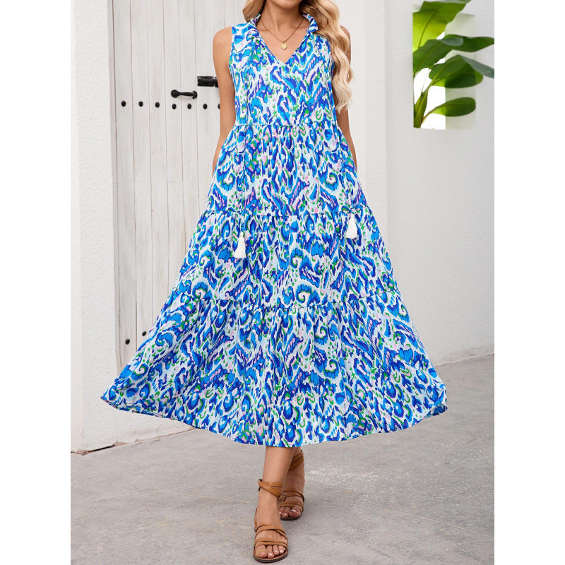 Fashionable Casual Sleeveless Dress Women