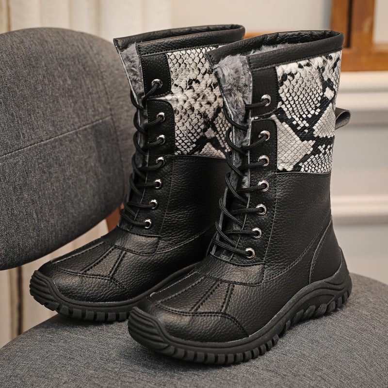 Children's Waterproof And Non-slip Fur Snow Boots