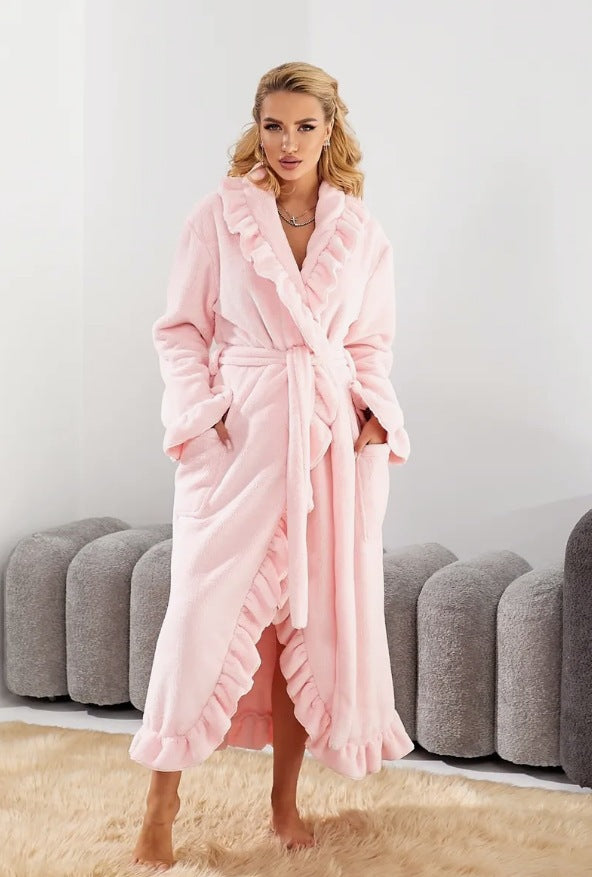 Personalized Women's Thermal Flannel Bathrobe