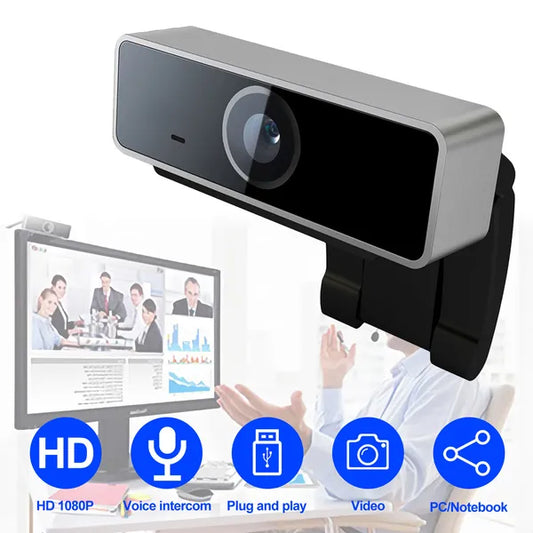 FHD 1080P Webcam USB PC Computer Webcam Auto Focus With Microphone 60-Degree Widescreen Desktop Laptop Webcam Live Streaming Webcam